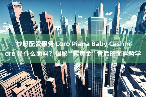 炒股配资服务 Loro Piana Baby Cashmere 是什么面料？揭秘“软黄金”背后的面料哲学